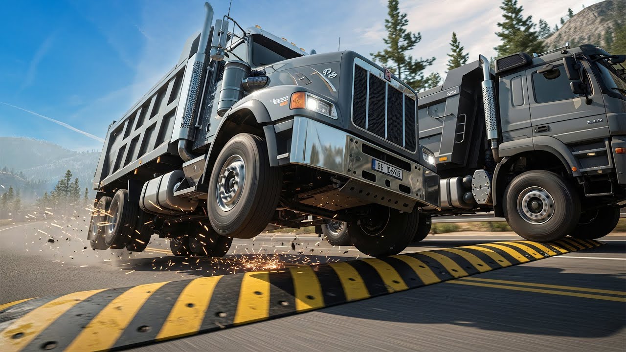 Cars vs Massive Speed Bumps – BeamNG.Drive  
