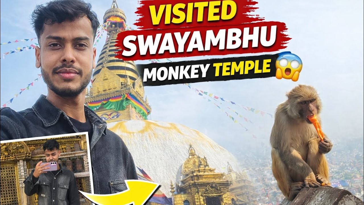 My First Time at Swayambhu Monkey Temple 😍🐒|| Kathmandu View 😱
