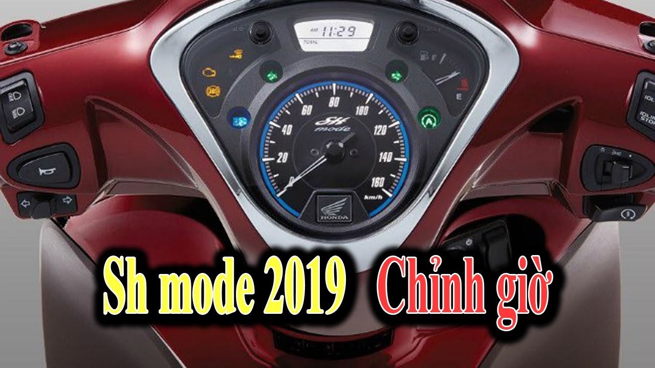 Hướng dẫn cách chỉnh giờ đồng hồ xe Honda Sh mode 2019 | NVK