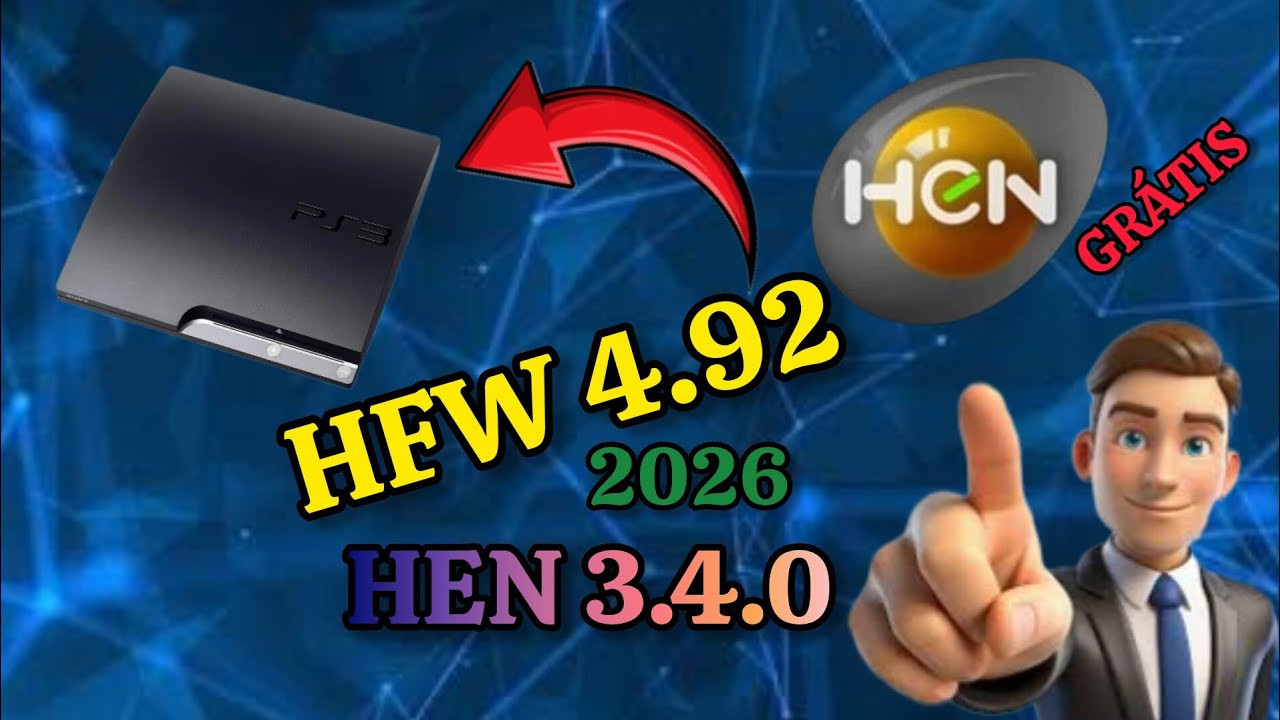 COMO INSTALAR O HEN 3.4.0 NO PS3  HFW 4.92 - COMPLETO 2026