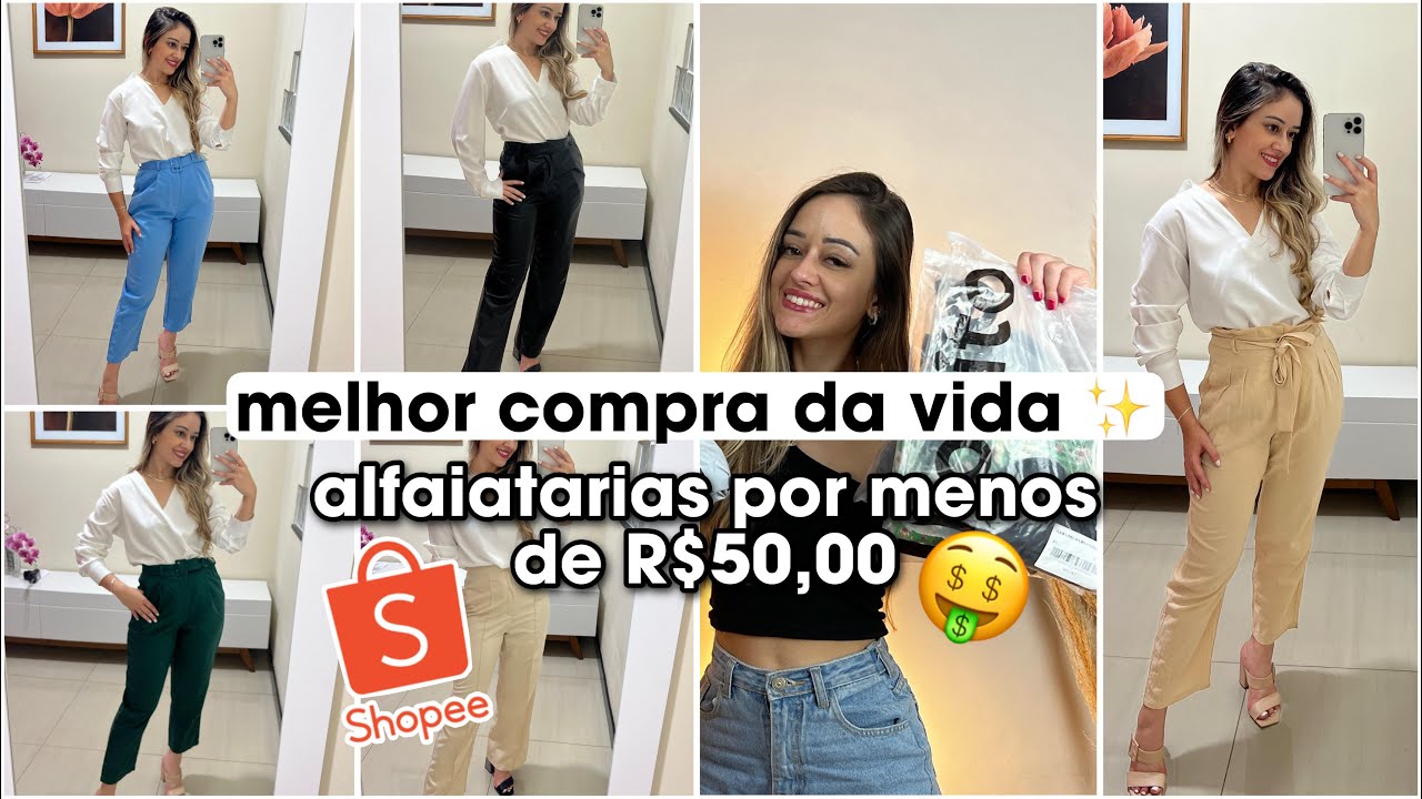 COMPRINHAS LOVITO CALÇAS ALFAITARIA - MELHOR COMPRA DA SHOPEE + CUPOM DESCONTO
