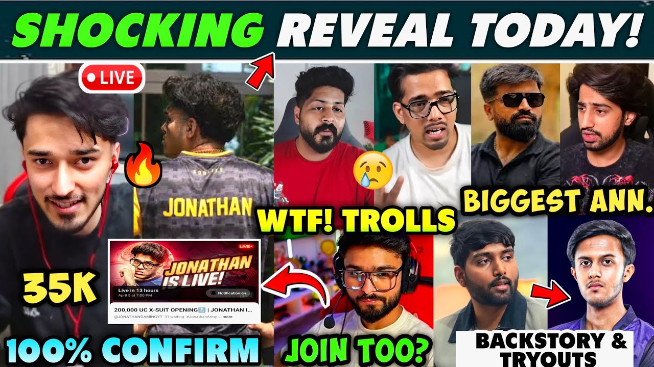 JONATHAN x JELLY: 100% Confirmed! 🔥, GHATAK: Biggest Announcement! ✅, Creators Ignore Jonny?, Scout!