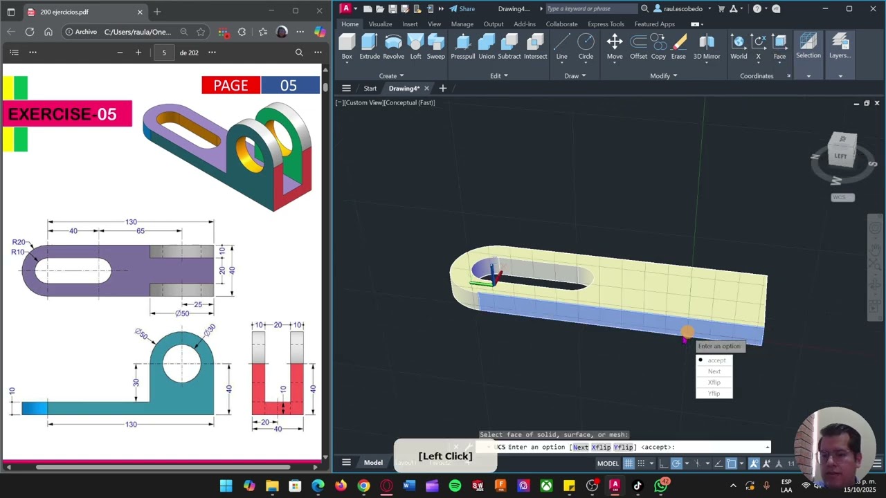 AutoCAD 3D Curso desde CERO | Clase 4 | union and substrac
