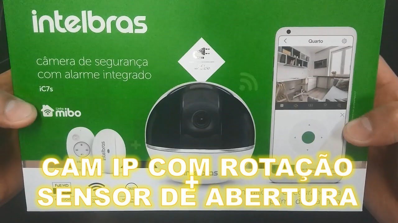 Câmera IP IC7s com rotação e sensor de abertura!! (Unboxing e funcionamento)