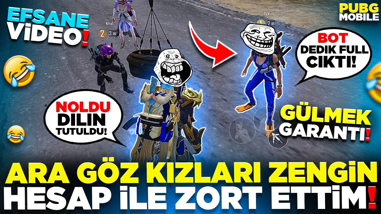 PARA GÖZ KIZLARI 1.000.00₺’LİK HESAP İLE ZORT ETTİM 🤣 | PUBG MOBILE