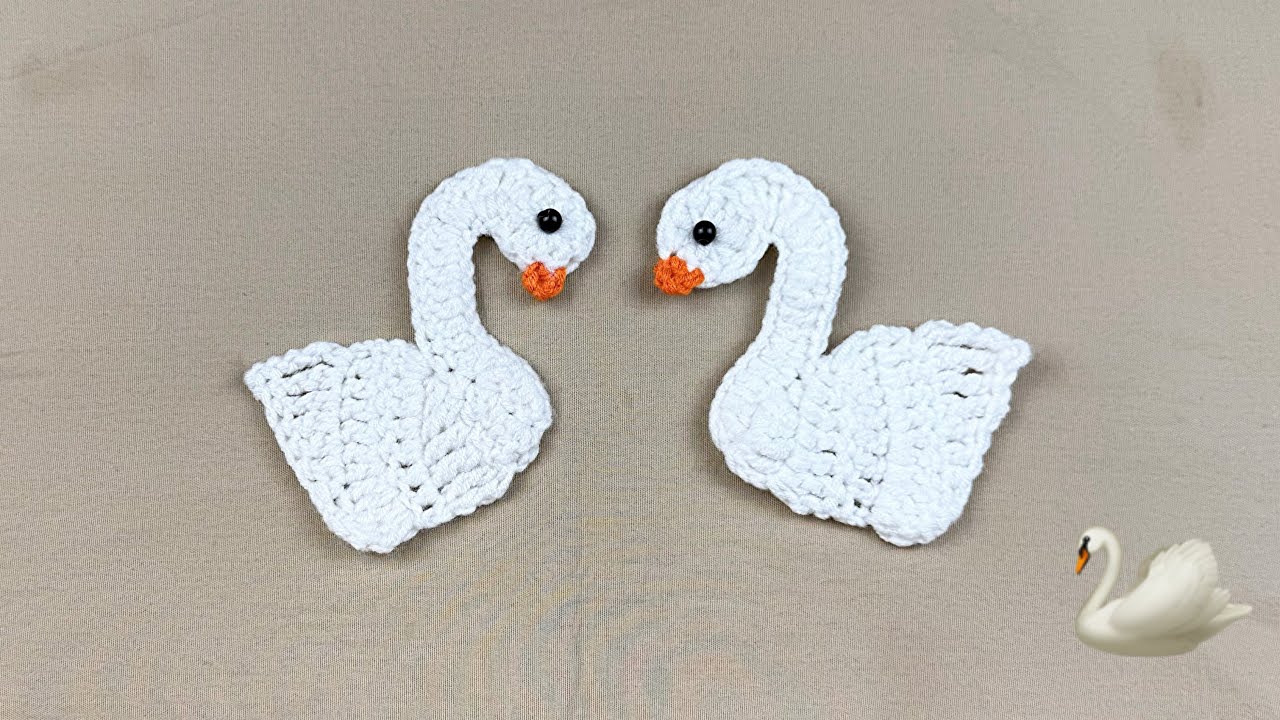easy Crochet Swan 🦢 crochet keychain
