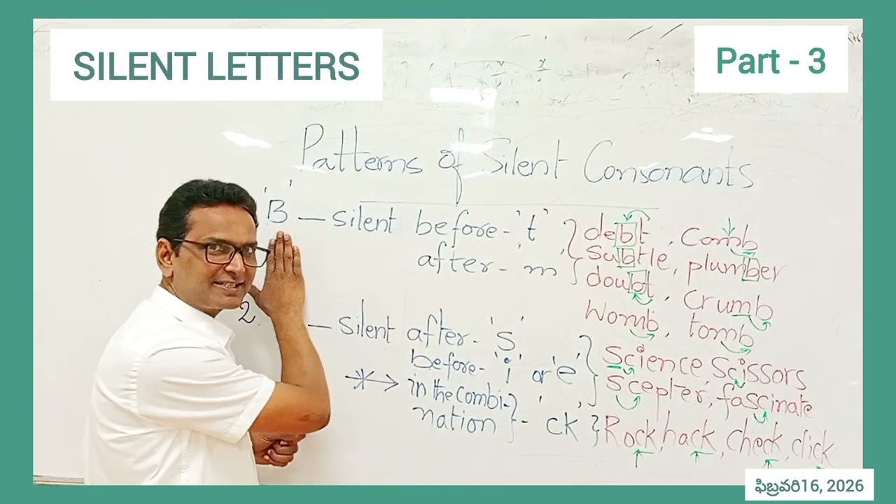 SILENT LETTERS_PART- 3_ INTERMEDIATE FIRST YEAR ENGLISH GRAMMAR 