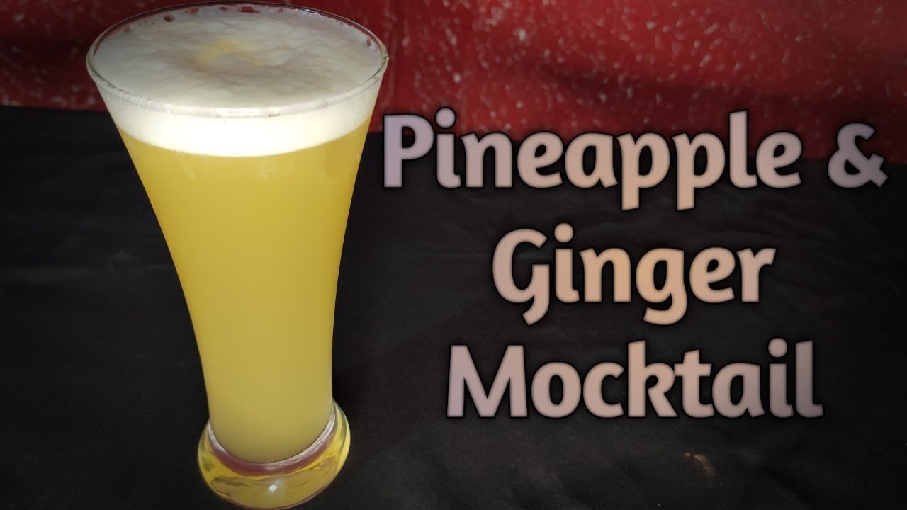 Pineapple & Ginger mocktail || pineapple cocktail || non alcoholic drink || the mocktail hub