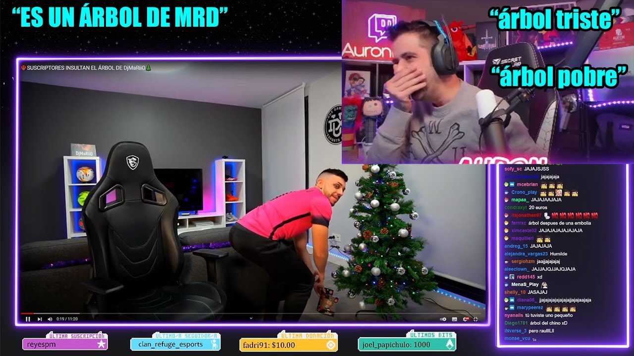 AURONPLAY REACCIONA AL ÁRBOL DE DjMaRiiO😂
