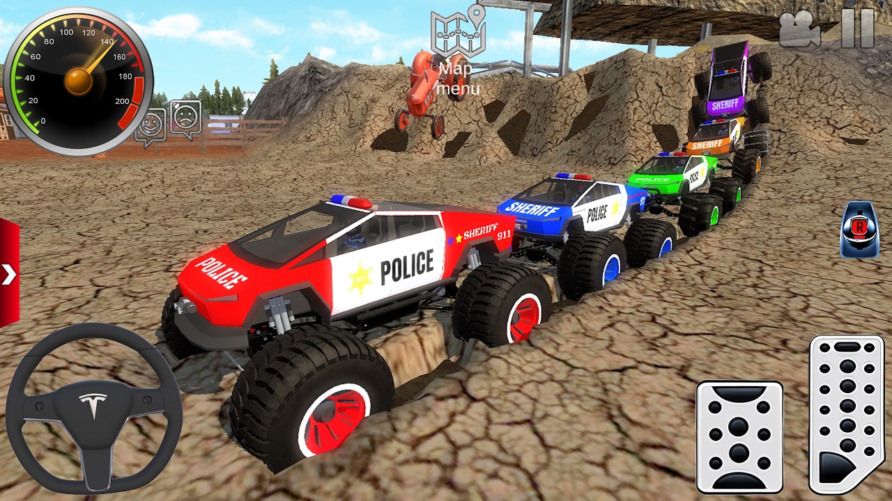 Police 4x4 Monster Truck Stunts Driver Simulator 3D - Android / IOS GamePlay #1