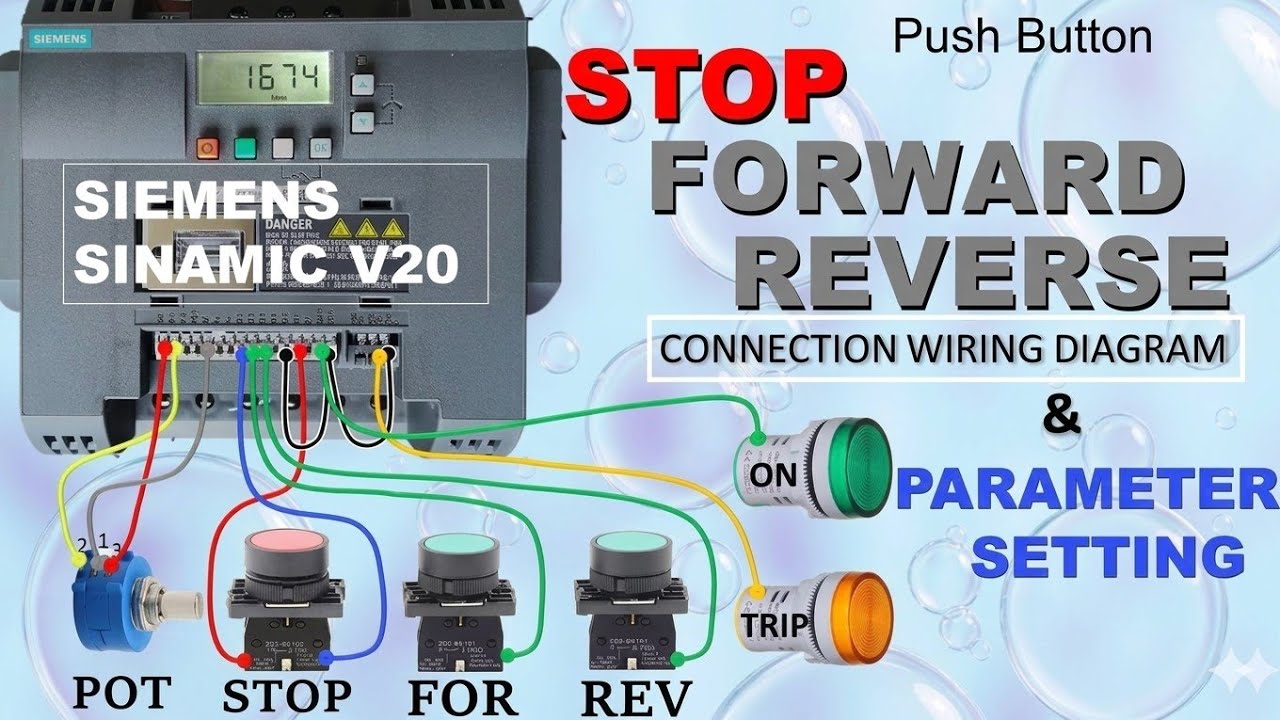 Siemens Sinamics V20 Vfd Push Button Forward Reverse