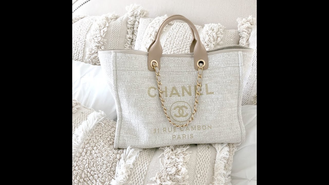 MY CHANEL DEAUVILLE TOTE | REVIEW + WHATS IN MY BAG?!