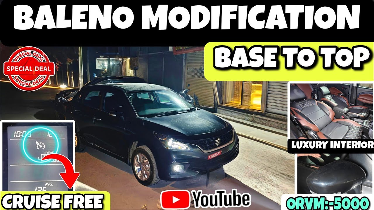 BALENO 2025 BASE TO TOP MODIFICATION 🔥 | FULL PRICE DETAILS | BALENO ACCESSORIES✅#trending #baleno 