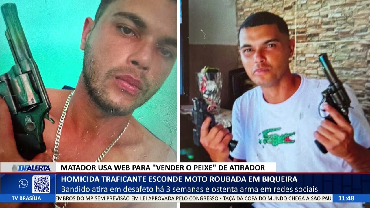 DF ALERTA - Homicida traficante esconde moto roubada em biqueira