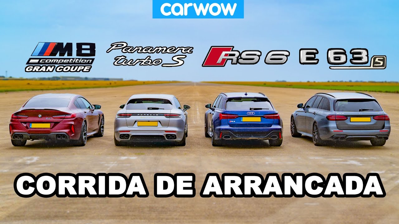 BMW M8 GC vs Audi RS6 vs AMG E63 S vs Porsche Panamera - CORRIDA DE ARRANCADA