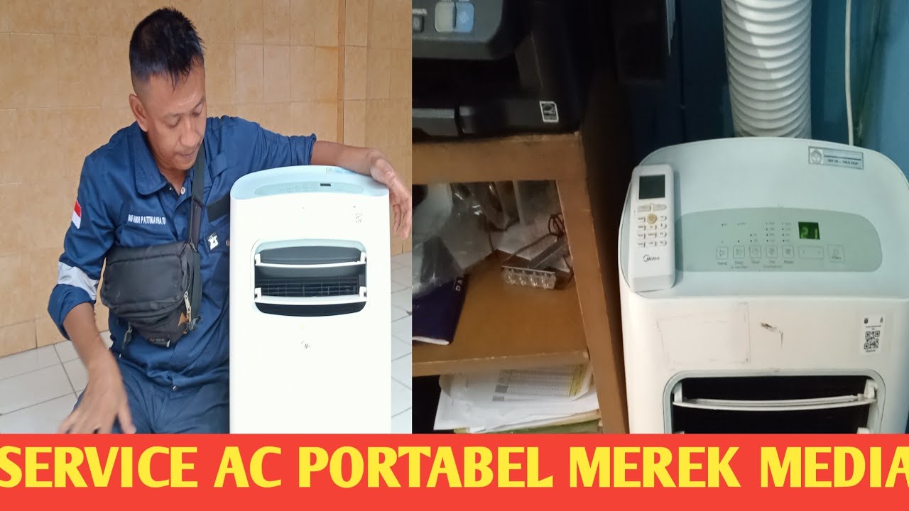 service AC portabel satu pk merek Midea