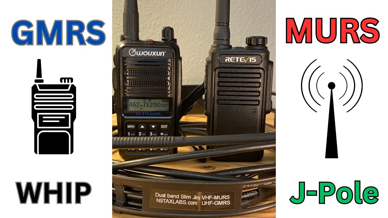N9TAX SlimJim test and GMRS vs MURS