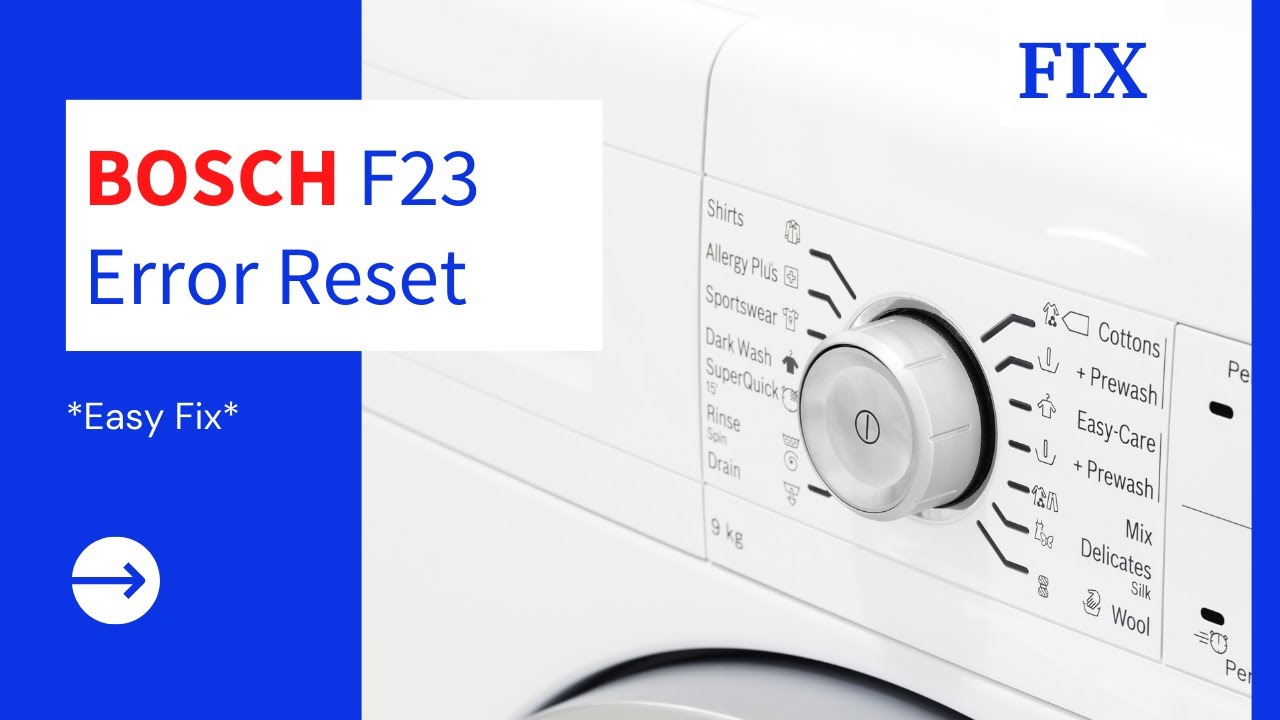 Ошибка Bosch F23: исправление и сброс. Вы можете это исправить.