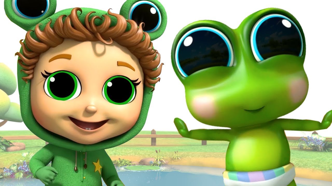 5 Little Speckled Frogs (Learn Numbers and Colors) | Educational Nursery Rhymes