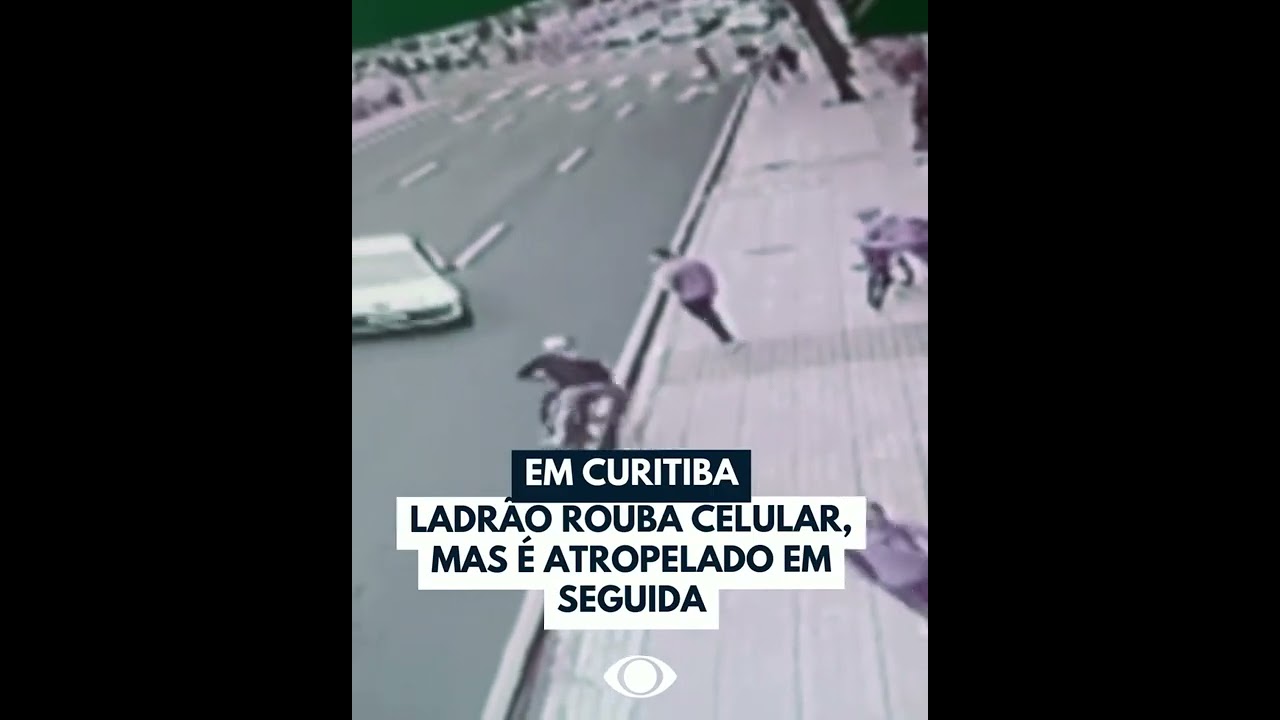 Ladr&atilde;o rouba celular e &eacute; atropelado em Curitiba - Pol&iacute;cia prendeu cinco da gangue da bicicleta