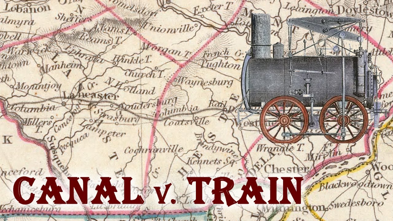 The Origin of American Canals and Railroads in One Authentic Map (1833, SDUK, Mid-Atlantic States)
