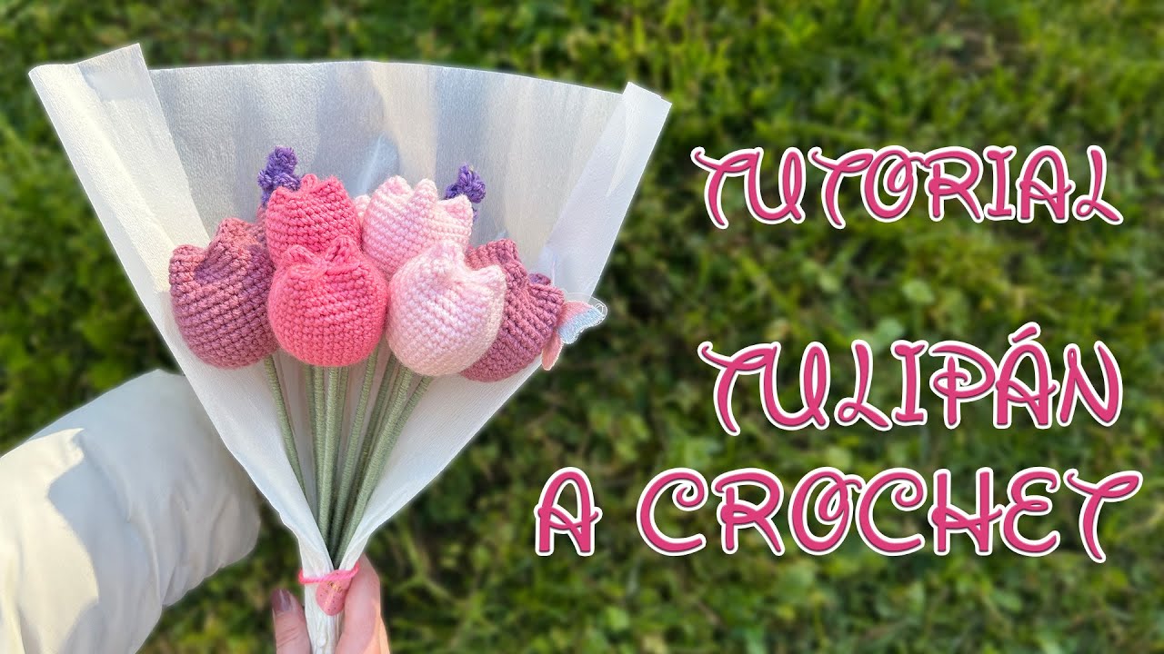 Tutorial de tulipán a crochet 🌷🧶