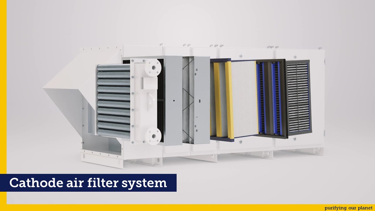 Cathode air filter system for stationary and maritime applications