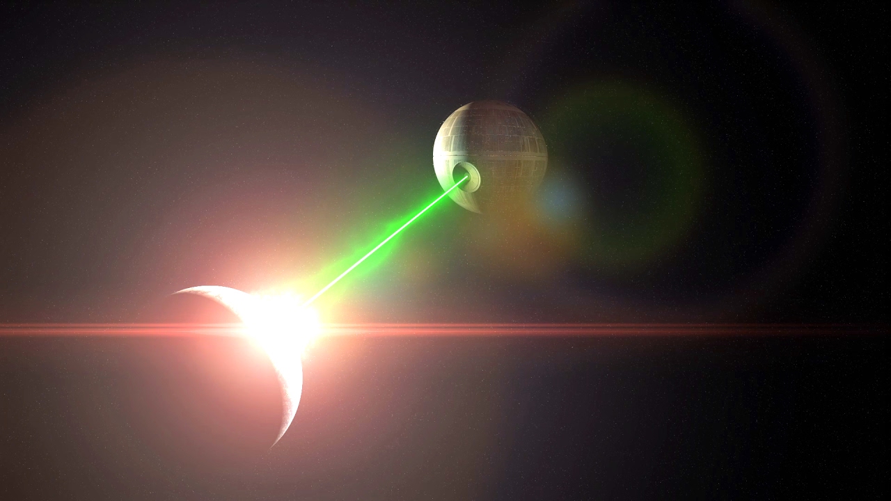 Death Star Destroys Planet Earth (Adobe After Effects VFX) Star Wars Laser Explosion
