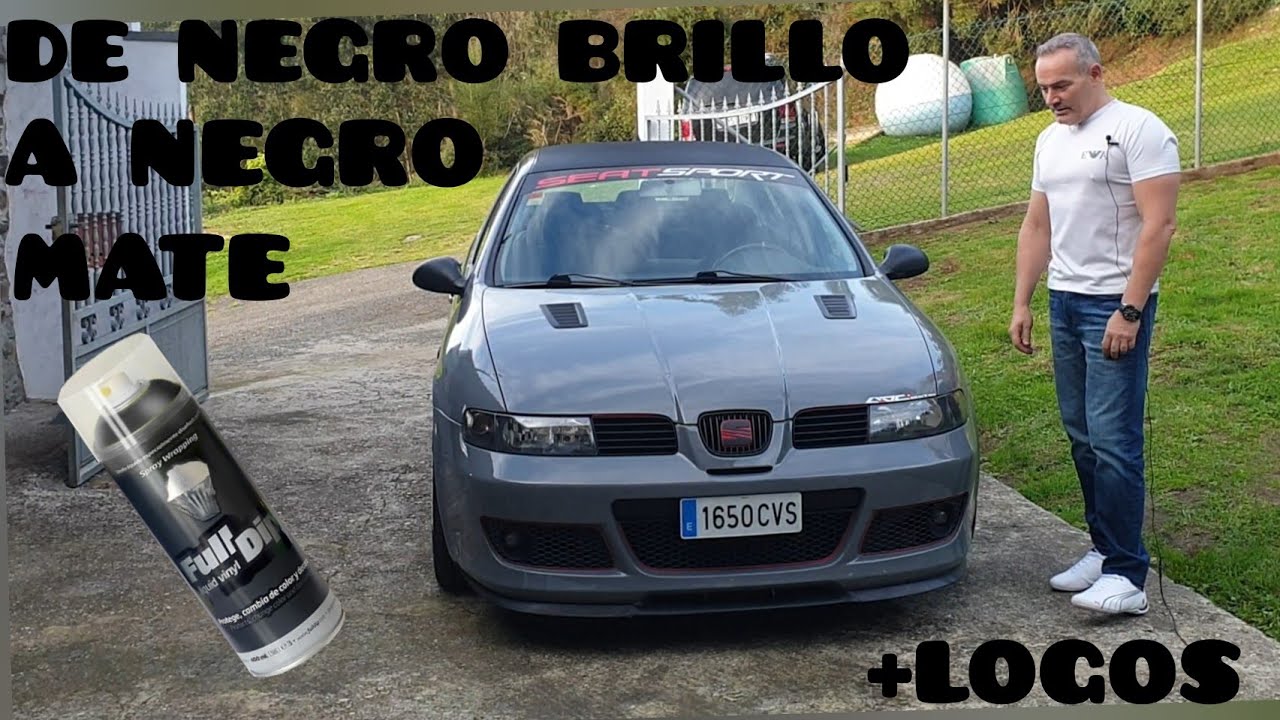 Vinilo en spray.Cambiamos a mate los logos,rejillas,espejos y techo.adc motor