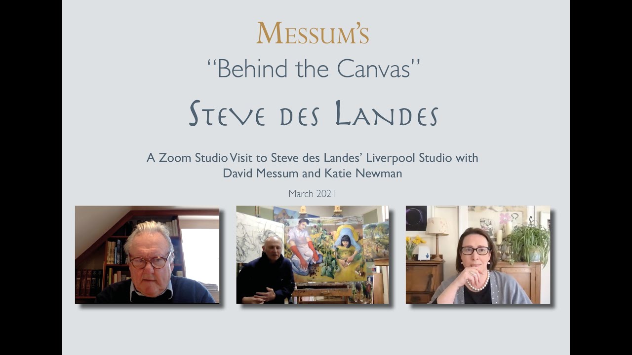 'Behind the Canvas' with Steve des Landes from his Liverpool Studio, via Zoom, March 2021.