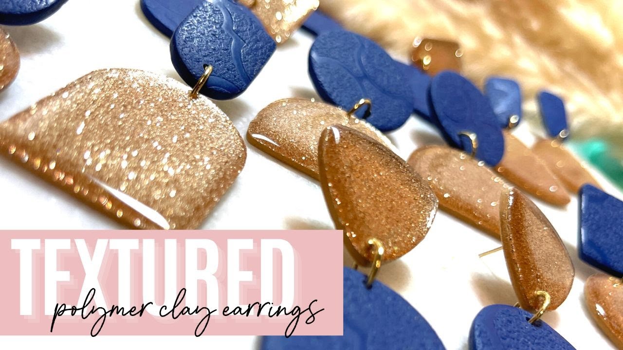 Textured & Glitter Polymer Clay Earrings | Olivia Heyward