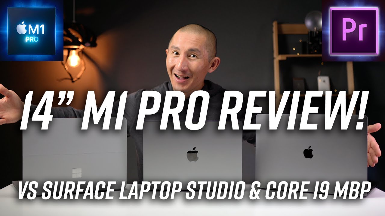 M1 Pro MacBook Pro 14” Review! // Video Editing w/ Premiere Pro vs Surface Laptop Studio/Core i9 MBP