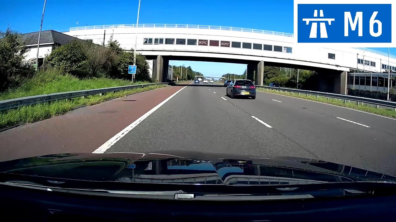 Driving in the UK - M6 Motorway - Charnock Richard Services to J29 (M65 - Preston)