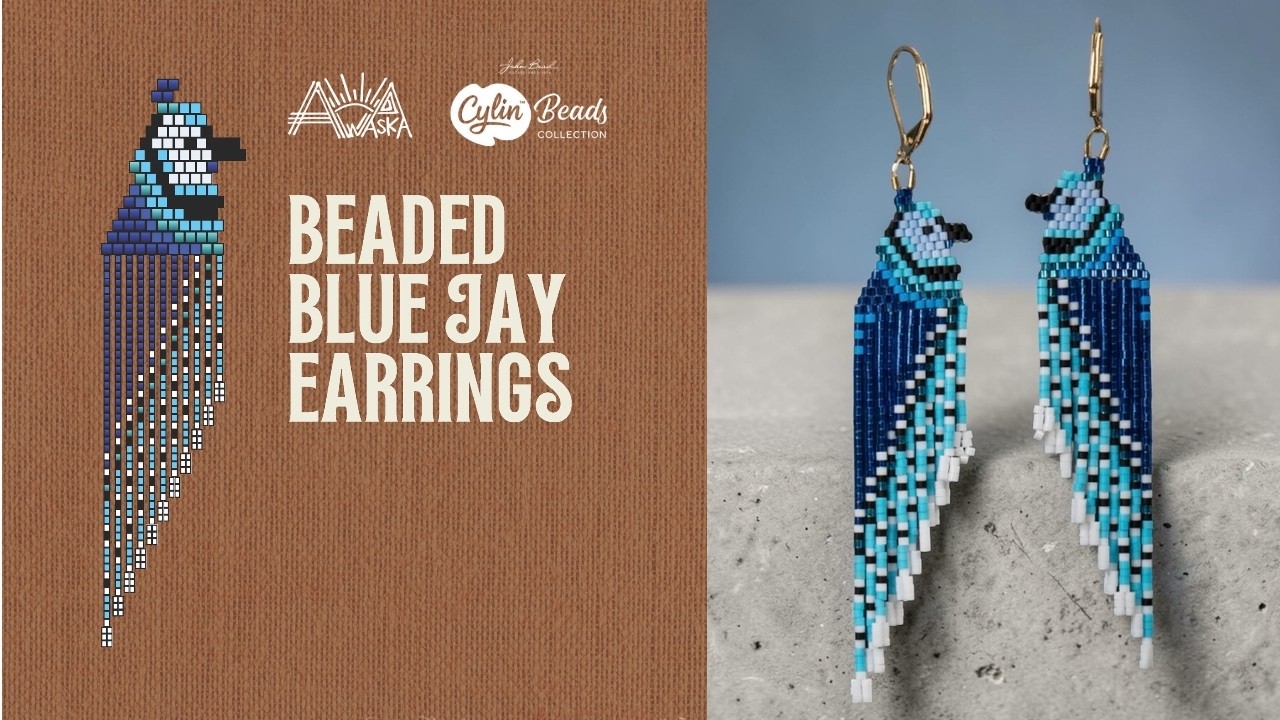 Beaded Blue Jay Earrings Tutorial