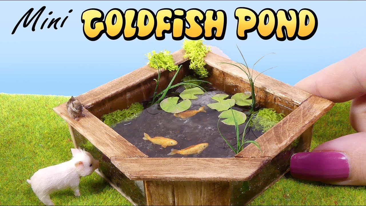 How To Mini Goldfish Pond Tutorial // Miniature Aquarium