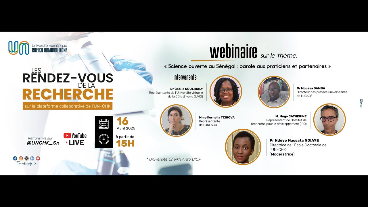 Les RVR sur « Science ouverte au Sénégal : parole aux praticiens et partenaires »