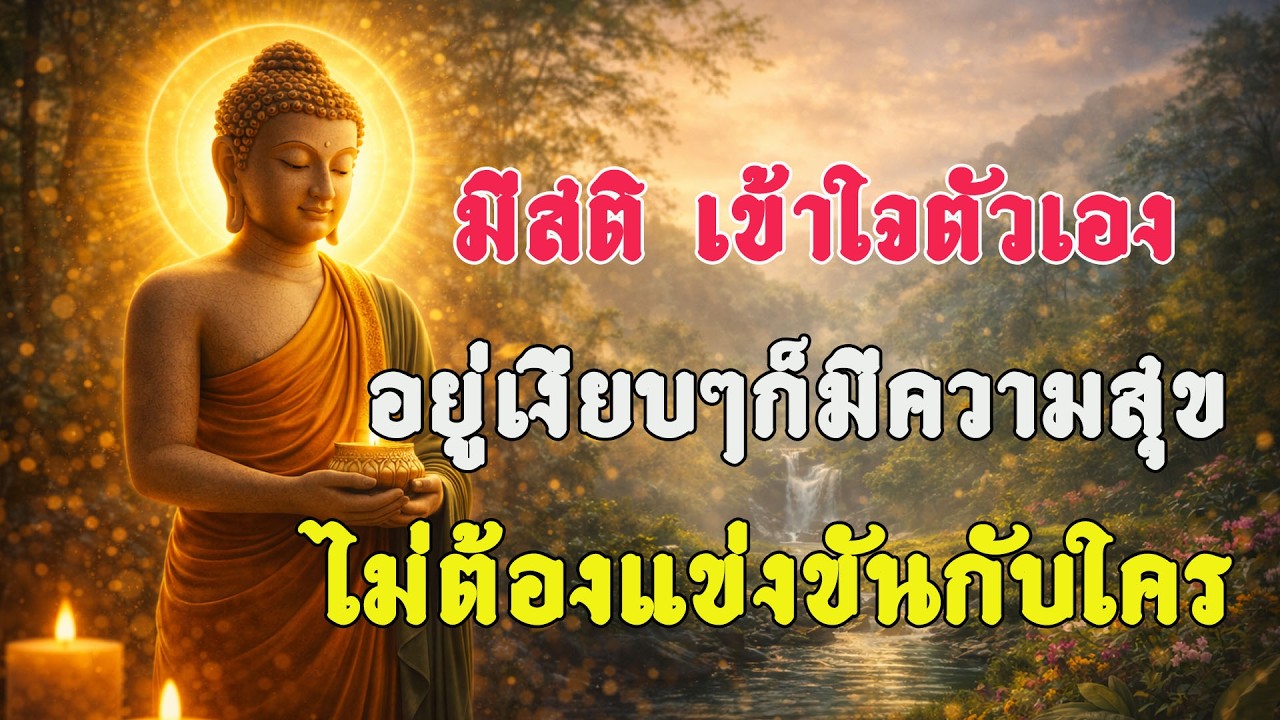มีสติ เข้าใจตัวเอง อยู่เงียบๆก็มีความสุข ไม่ต้องแข่งขันกับใคร #ธรรมะ #บุญใหญ่ #ชีวิตดีขึ้น