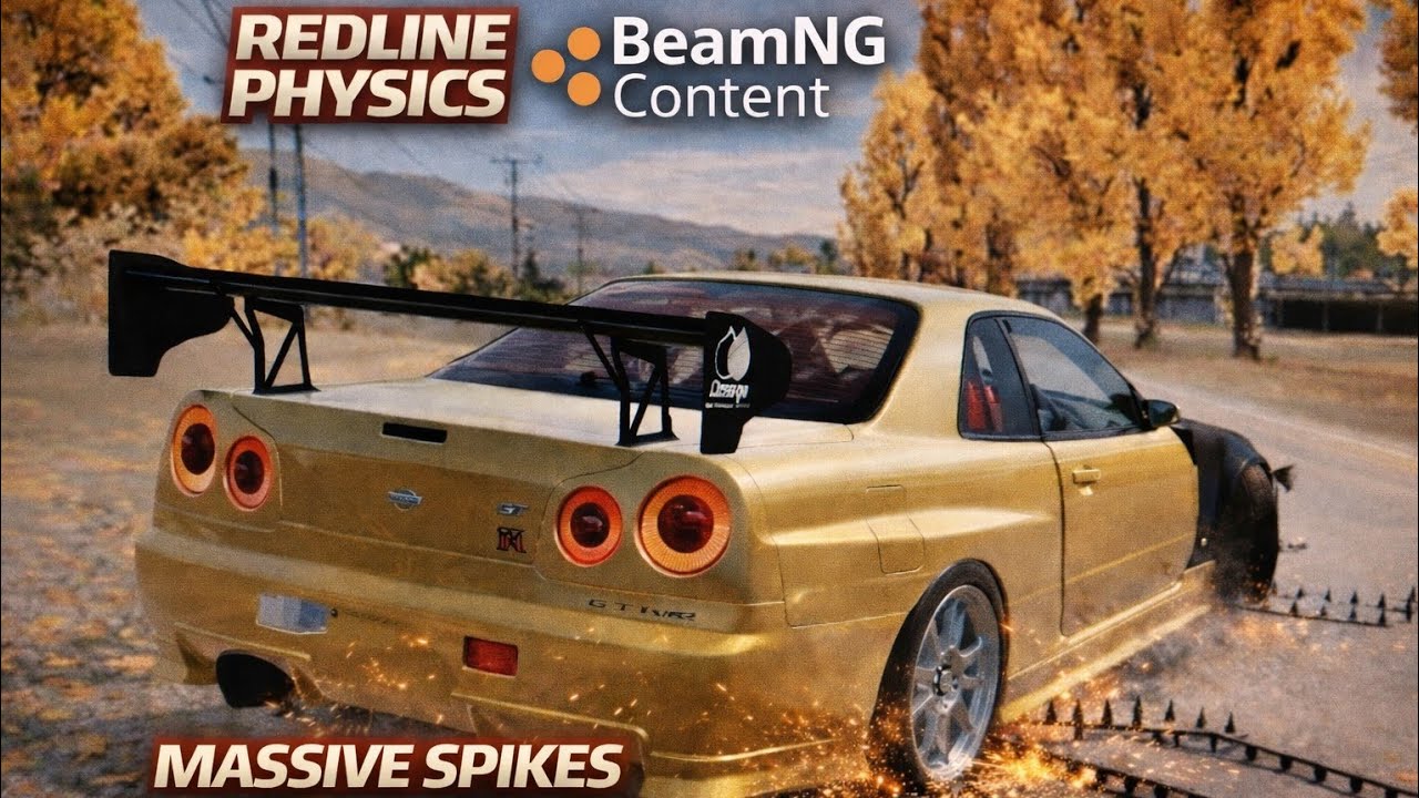 Cars vs Massive Spikes Test #7 | BeamNG.Drive