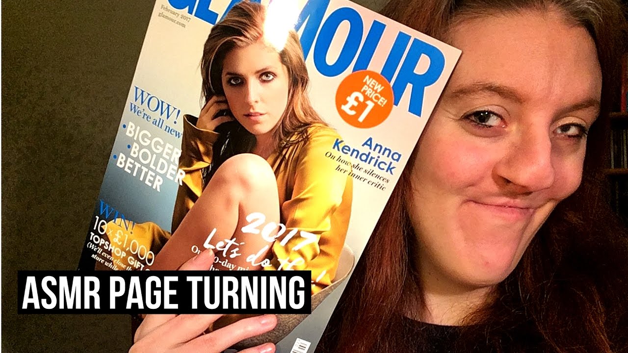 ASMR Page Turning / Magazine Reading - Soft Spoken, Whispered, Hand movements, Mouth Sounds, British