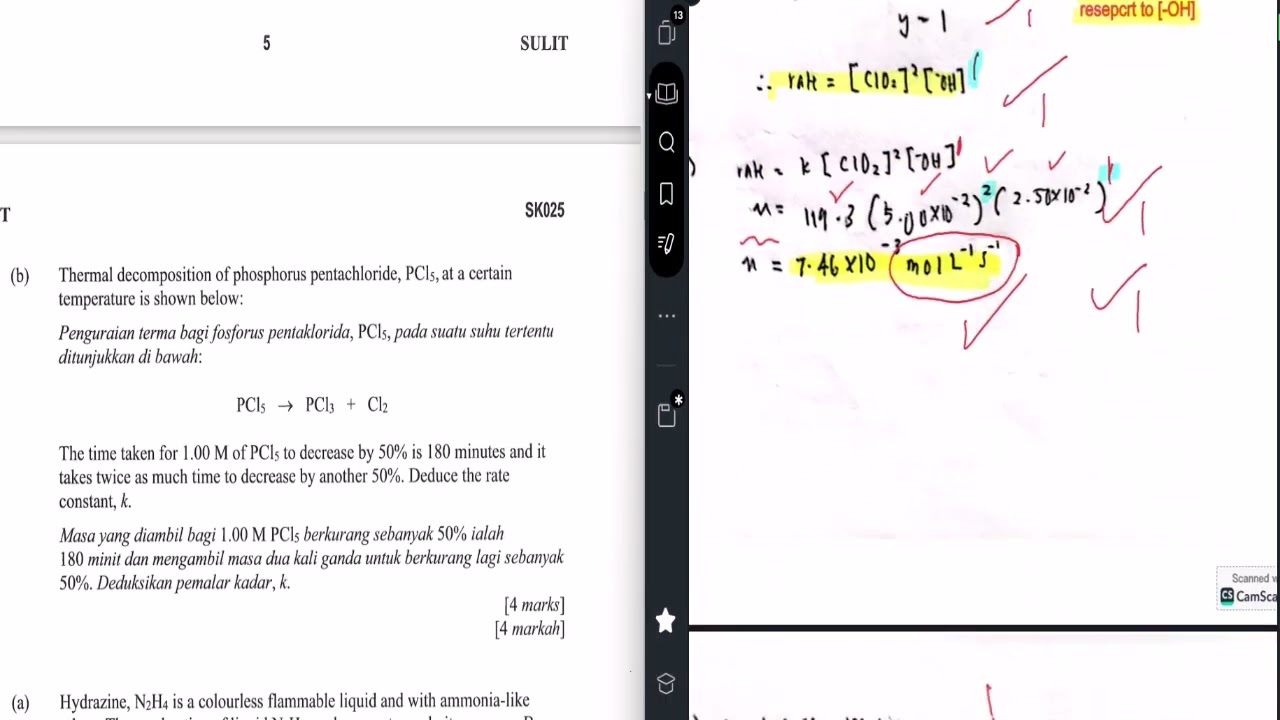 SK025 PSPM 22/23 Q1 Reaction Kinetics (10%)