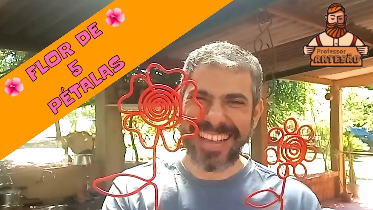 Flor de 5 Pétalas, Em Arame!!! [Como modelar]