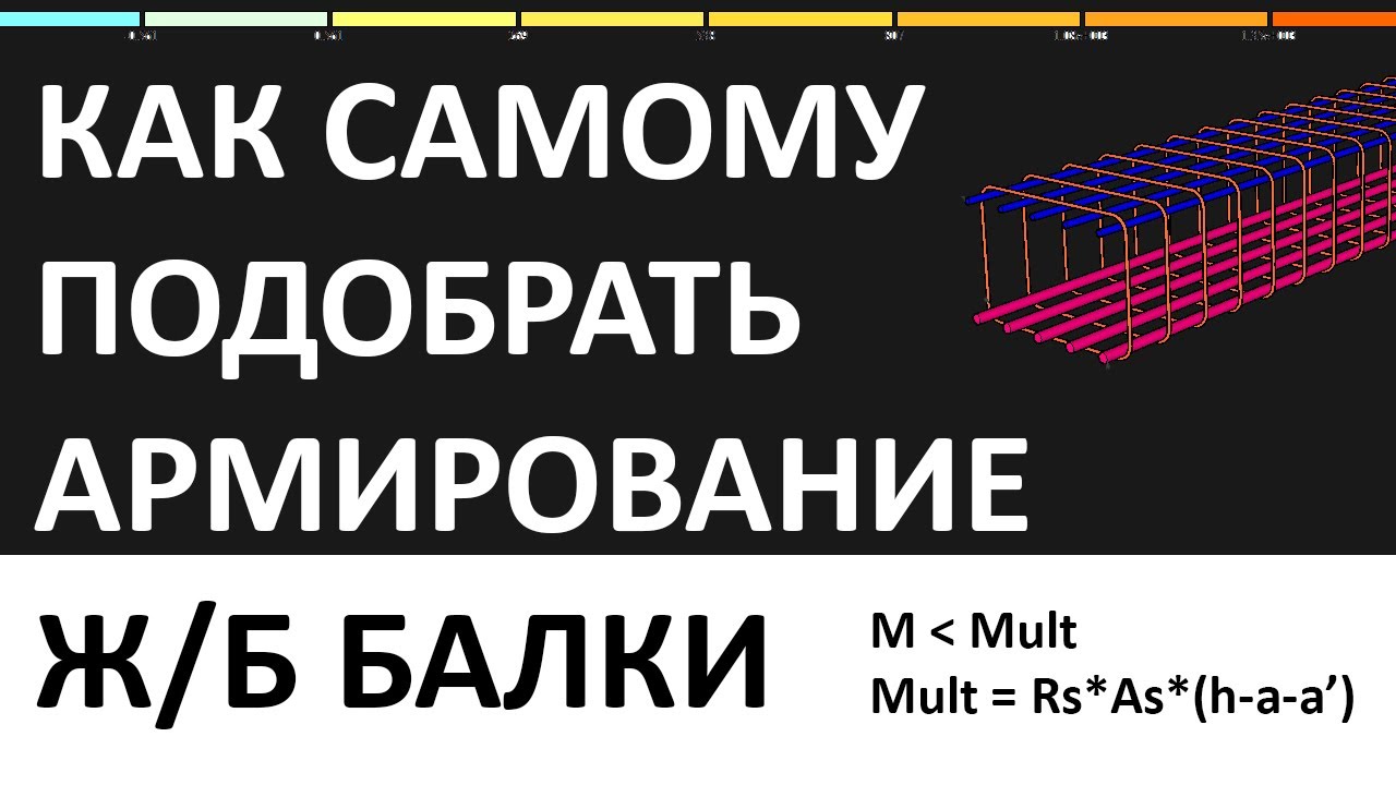 Как САМОСТОЯТЕЛЬНО ПОДОБРАТЬ нижнюю АРМАТУРУ железобетонной балки