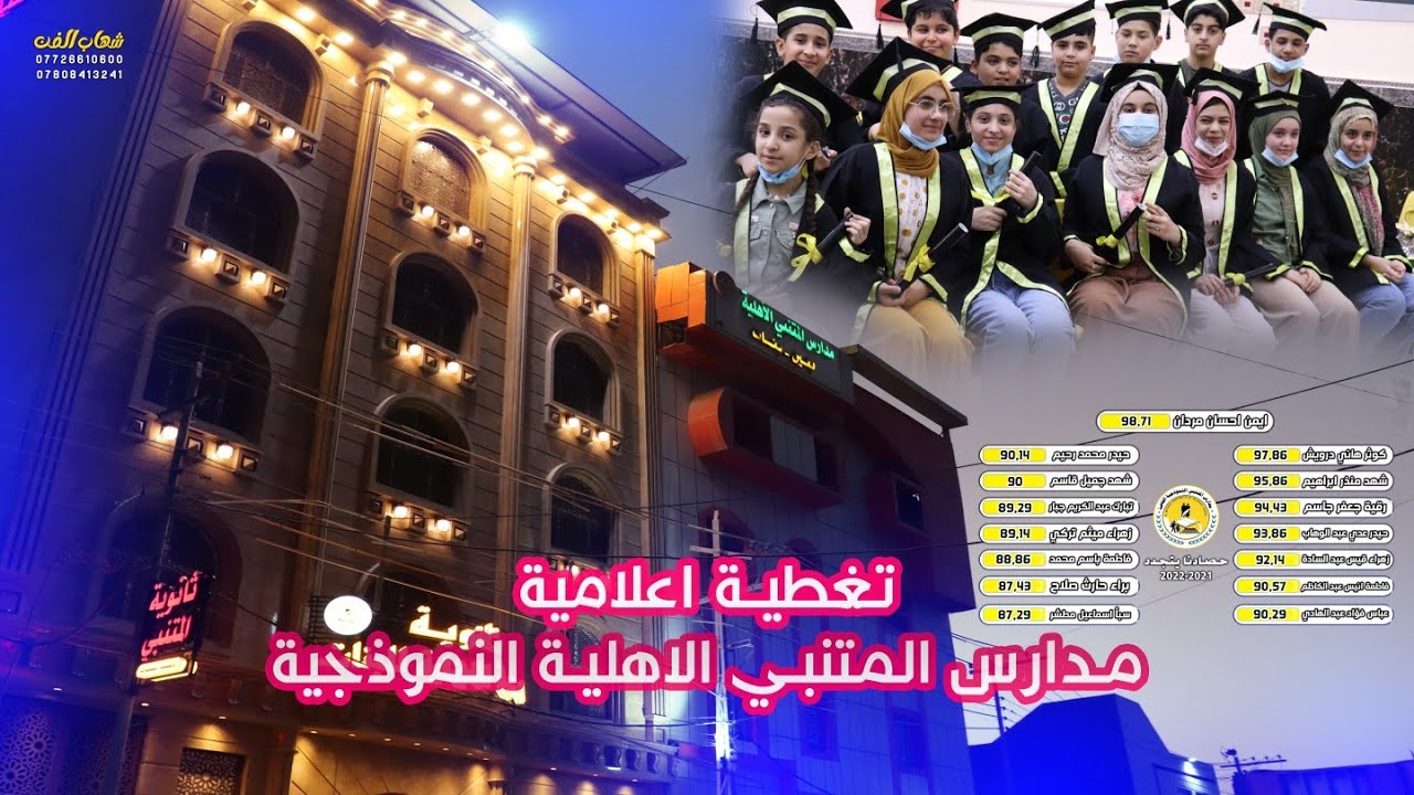 مدارس المتنبي الاهلية النموذجية - تغطية اعلامية لتكريم الطلبة المتفوقين - إخراج فؤاد الفن
