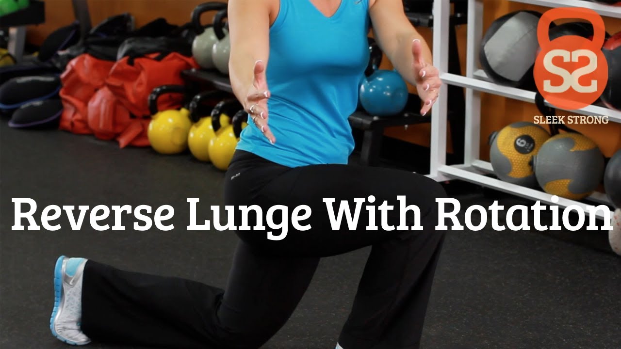How to Do Reverse Lunge With Rotation | Sleek/Strong With Rachel Cosgrove