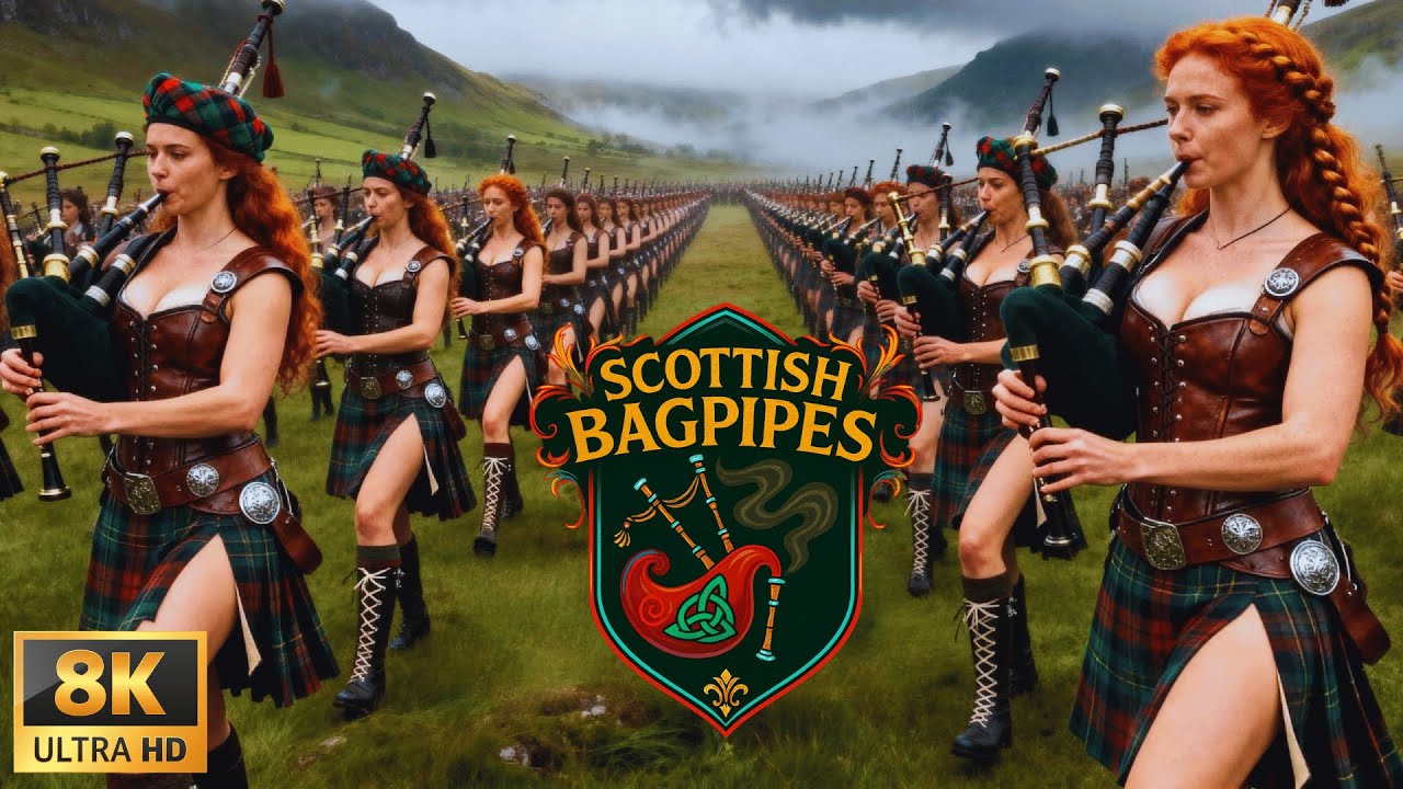 Highland Rain March - Epic Scottish Bagpipe & Drum Music - Spirit of the Storm
