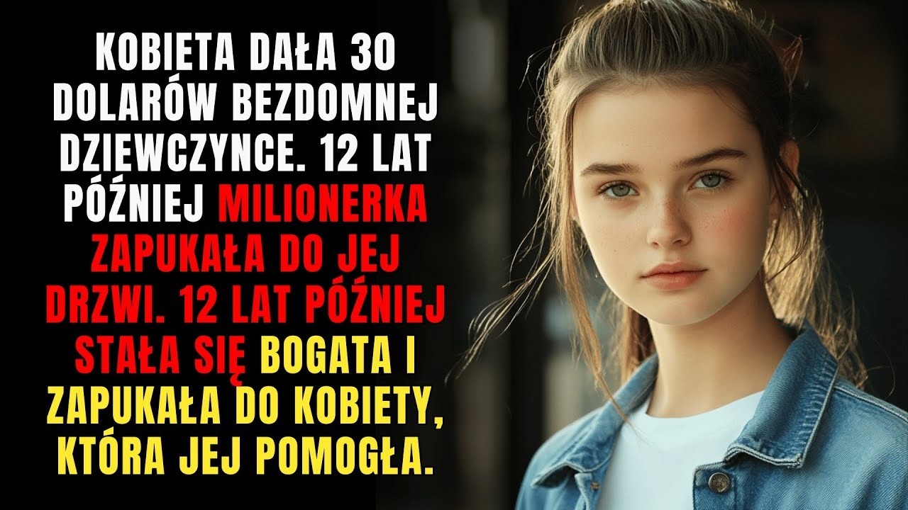 🔴Kobieta dała 30 dolarów bezdomnej dziewczynce  12 lat później milionerka zapukała do jej drzwi