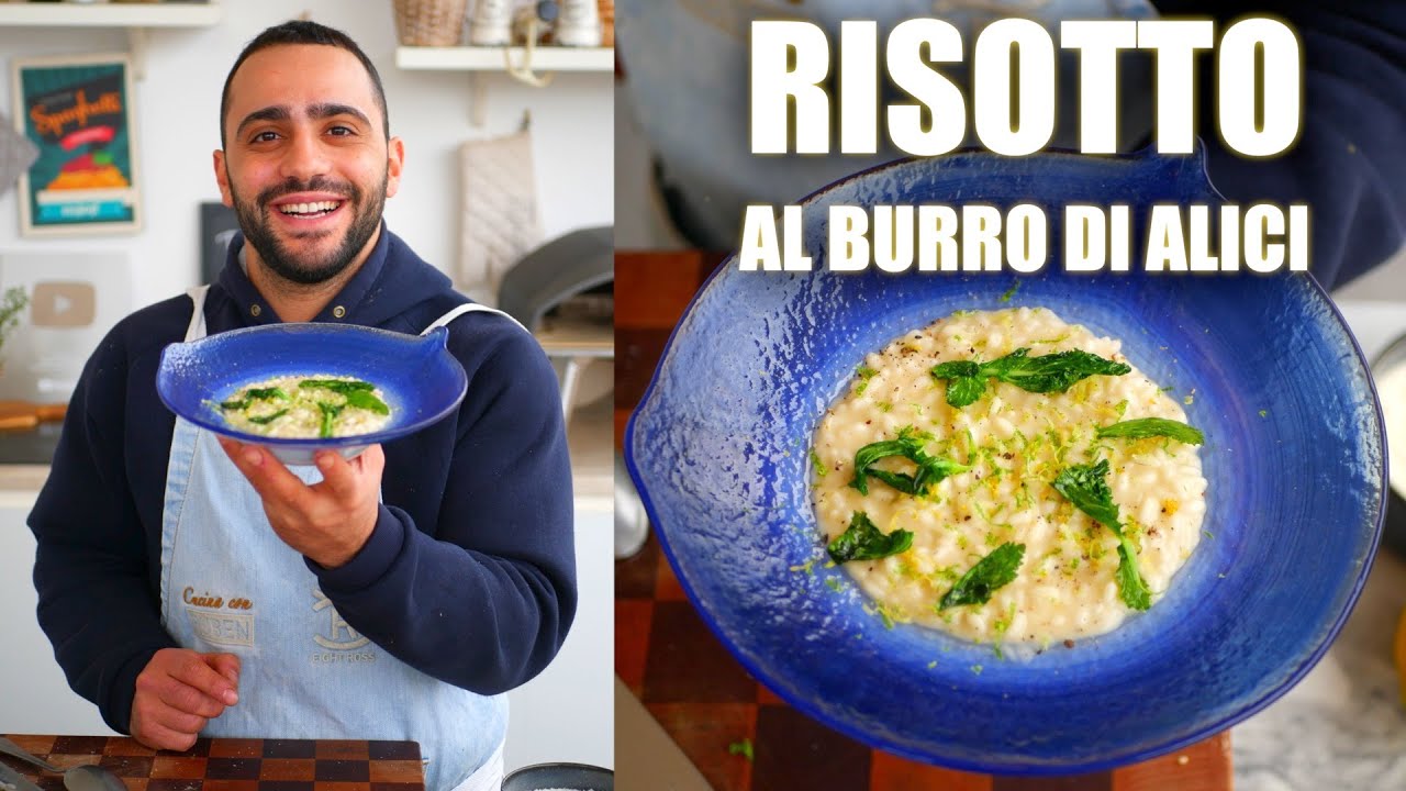 Squisito RISOTTO al BURRO di ALICI con scorza di LIMONE e LIME🍋
