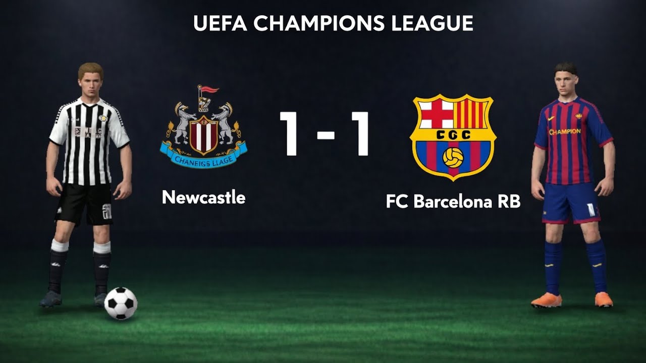 BARCELONA 1-1 NEWCASTLE ( UEFA CHAMPIONS LEAGUE2026)#footbollgaming 