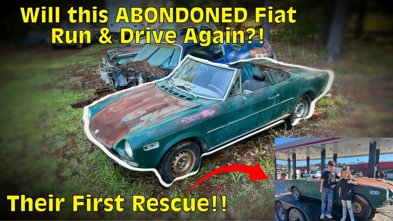 ABANDONED Fiat 124 Sport Spider Rescue! Will it RUN & DRIVE After Years Sitting?!