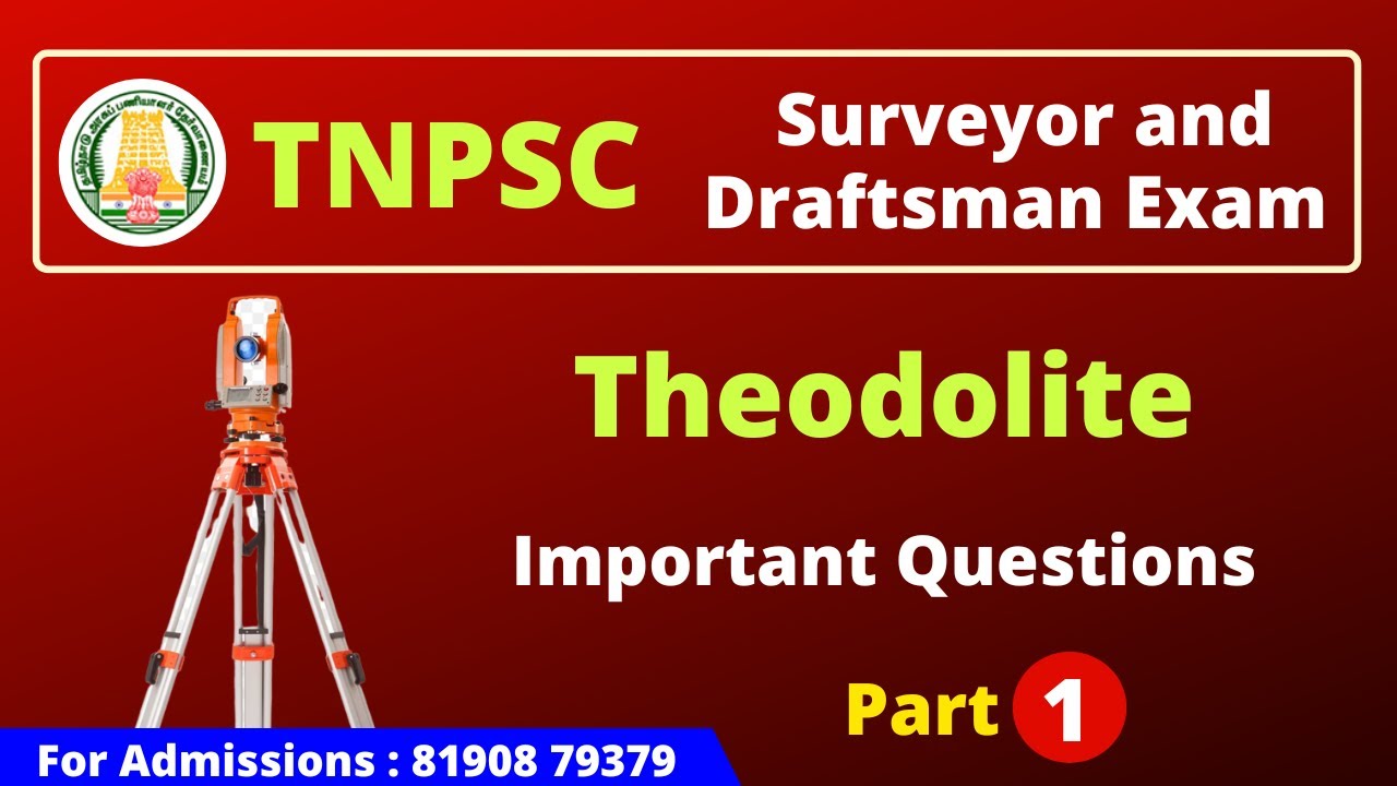 Theodolite : Important Questions Part 1 | TNPSC Field Surveyor & Draftsman | Sparks Academy